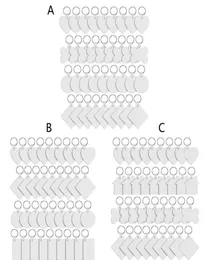 36PCS drewniana płyta hardkwala pusta MDF Dubleside drukowane breloki sublimacja biżuterii przenoszenia ciepła 7763442