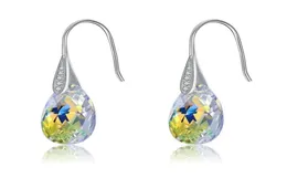 Inmelodi 925 Sterling Silver Drop Earrings Pearshape äkta österrikisk kristall för kvinnor Fina smycken Bröllop Födelsedagar 211018751267