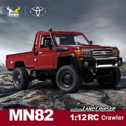 1 12 MN82 RC CAR 24G Mn Modelo RTR Versão 4WD 280 Motor proporcional Offroad Remote Control Crawler Toys for Boys Gifts 240430