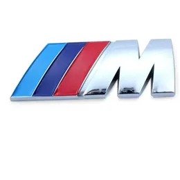 Bilklistermärken M Sport Metal Emblem Sticker Side Wing Fender Power Logo Badge F10 F20 F30 F34 X5 X6 X1 M3 M5 M4 F01 F02 E71 F87 E46 DROP DHDNZ