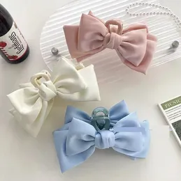 Dwustronny duży kumpel Bowknot Clamp Prosta moda pazur klipu księżniczka elegancka dziewczyna dla włosów kaseori