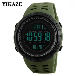 Armbanduhren Yikaze X01 Herren Digitale Uhren Multifunktion militärische Männer Sport Armbanduhr Schweißdicht Luminous Man Student Electronic Watch