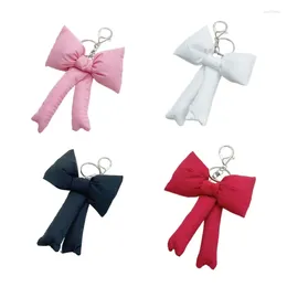 Keychains E0BF Stylish Bowknot Bag Charm Portable Phone Straps Chain Keychain For Women Girls