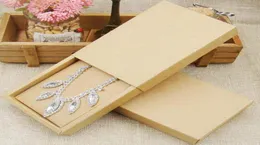 Present Wrap 48pcs 4531510Inch Kraft Paper Jewely Display Box Custom Printed Halsband Pendant Earring Package Cartboard12453034