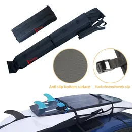 Bagagem de telhado de carro universal almofadas de rack macio para caiaque/sup/paddleboard/canoa/snowboard/windsurfing surfboard racks acessórios 240428