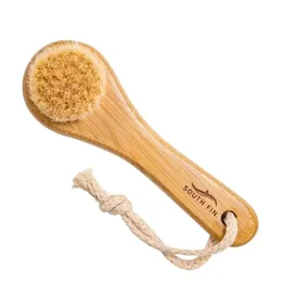 1pcs Face Cleaning Brush Bamboo Soft Boar Bristle Beauty Face Tool Skincare Skin Deep Cleaning Exfoliating Lip Brush for Woman