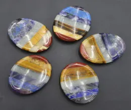 Colares pendentes Gem natural Gem 7 Chakra Energia côncavo de massagem suave reiki de cura Meditação Cristal Terapia Espiritual1849292