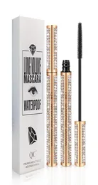 Qic mascara stjärnhimmel diamant vattentäta tjocka lockar förlänger ingen smudning ingen blommande smink svart mascaras7923286