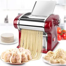 Electric Pasta Maker Household Noodle Making Machine - Stainless Steel Dough Spaghetti Roller Press with 25mm Noodle Cutter - 135W Output for Commercial Use