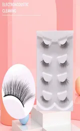 Natural Half Eyelashes Strip återanvändbar tjock faux mink fransar wispy fluffy ögonfrans 4 par pack1779007