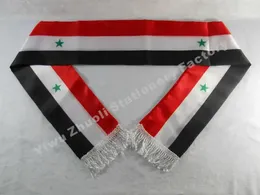 Factory Supply Stock Scarf Printing Satin Syria Flag Scarf 120X12CM Scarves 240420