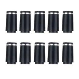 10 PCS Tamanho da dica 0370 Ferrules de golfe preto com um anel de acabamento prateado 940245135mm FIT PARA IRONS SHAFT Club Acessórios 240428