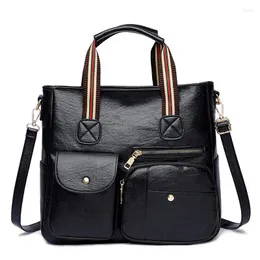 Shoulder Bags Korean Vintage Soft Leather Women Girl Tote Handbags Satchels Messenger