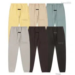 Designers Casual Pant Sweatpants Fogs Double Thread Ess Emed Threedimensional Printed Sanitary with Loose Drawstring Plush