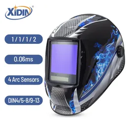 Solar automatic dimming large window welding mask 98 * 87mm true color welding mask 1112 4 sensors 49-13 240422