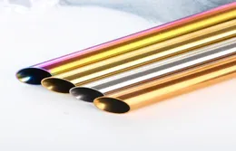 Stainless Steel Coloured Metal Straws Creative Durable Beveled Round Mouth Milk Tea Tubularis New High Quality 2 8cp Ww9581401