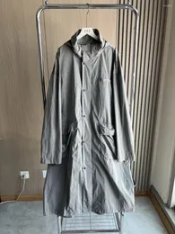 Мужские траншеи Coats Техническая ткань карманная ветра 2024 Spring Designer Fashion Big Stand Men Men Shin Do Long Poat