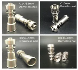 Pure Titanium Somking pipes 101418mm Male and female domeless Quartz Nail Jiont For Accessories Bong Oil Rig7022737