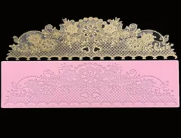 minsunbak New Lace Silicone Mould Exquisite Wedding Cake Edge Decoration Fondant Lace Mat Food Grade Silicone 2102256023193