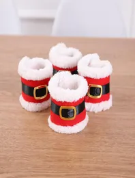 Santa Claus Red Fackin Rings Holder Elf Cloth Tissue Boxes Barty حفل عشاء مائدة عيد الميلاد ديكور سيرفتي DH03086600641