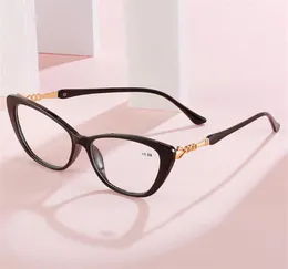 Occhiali da sole Women039s Fashion Cat Eye Frame Anti Blue Light Reading Glasses 2022 Brand Designer Presbyopic Prescription per WOM7274130