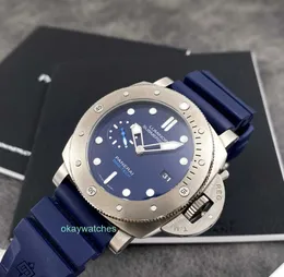 Fashion luxury Penarrei watch designer boxes certificate 47mm diving blue plate automatic mechanical mens