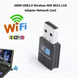 Placa de rede sem fio USB 300m 2.0 Mini WiFi Receptor Wi -Fi Receber transmissor IEEE 802.11b/g/n