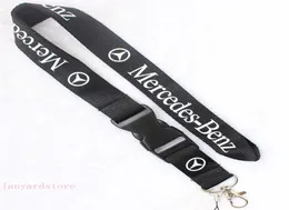 전체 50 개 PCS 인기 자동차 브랜드 Benz BBA Lanyard Industries 탈착식 키 체인 배지 펜던트 파티 선물 선물 Moble Phone Lanyard1371609