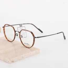 Solglasögon ramar glasögon ram kontrast ruffian stilig ren titanhöjd nummer designer mäns och kvinnors fulla at24