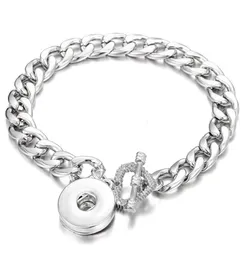 Novo botão de botão de snap jóias pulseiras de botão de corrente de lasca de lascas ajustadas de jóias de metal de 18 mm para mulheres MEN9693363
