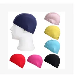 Solid Color Comfortable Solid Color Swimming Hat Unisex Breathable Fabric Swimming Hat