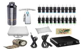 Professionell tatuering Rotary Pen Tattoo Kit Machine Mini Power Supply Cartridge Needle Studio Supplies1320278