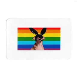 Mattor Farligt Toulouse på Pride Flag 3D Soft Non-Slip Mat Rug Carpet Foot Pad Arianator Tiny Elephant Ariana Army