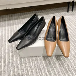 The Row Designer TR Womens shoes Shoes High Heels Brand Classic Fashion Pointed Toe Office Career Party Black Nude Leather Pigalle Dinner Dress Shoes Size 35-40 3US5