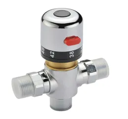 38 Válvula de misturador Degress Ajuste a mistura Tap Tow Temperation Thermostatic Mixer Válvula de Aquecedor de Água Solar para Bathr1987286