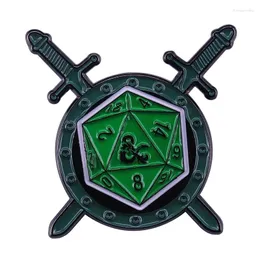 Brooches Fighter D&D Badge Tabletop RPG D20 Pin Dungeon Master Gift Geeks Decor