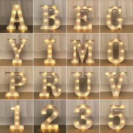 Nome decorativo do casamento de rede Cartas do alfabeto Luzes LED LUZES Luminosa Lâmpada Night Light Party Baby Bedroom Decoração em casa