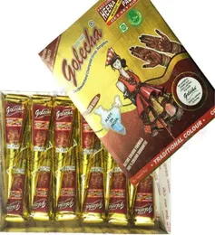 Golecha 12pcs 25g Dark Red Mehndi Henna Canes Indian Natural Henna Tattoo Paste Tattoos Tattoos Hand Body Art Paint 9765081