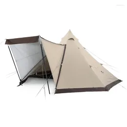 Tents And Shelters Naturehike Ranch Octagonal Pyramid Tent Portable 5-8 Persons Family Travel Luxury 150D Oxford Double Doors CampingTents