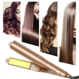 Irons 2 in 1 Hair Straightener And Curler Twist Straightening Curling Iron Professional Negative Ion Fast Heating Styling Flat Iron