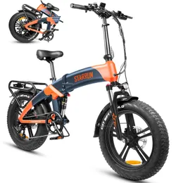 20 "E-cykel 1600W 52V 28 mphfat däckelektrisk fällbar cykelcykel för vuxna