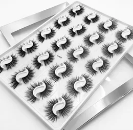 Hand gemacht wiederverwendbare 20 Paare 3D Curling False Wimpern Set Weiche Licht natürliche lange dicke falsche Wimpern Erweiterung Make -up für Augen 6 Modelle Packung6070818