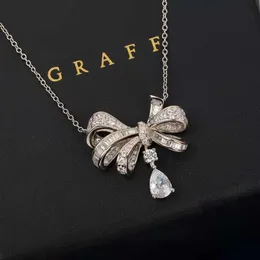 Graff Designer Jewelry Подвесной ожерелья Graff Water Drop Bod Ожерелье с бриллиантами Light Luxury Simple Fomen Fashion's Mother's Gift