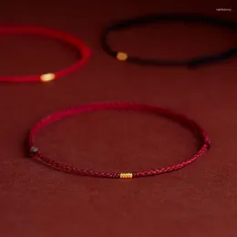 Связь браслетов модные изделия из золотого цвета ручной работы красные веревки