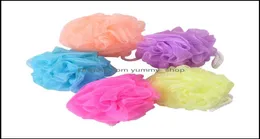 فرش تنظيف أجهزة الحمام Aessories Home Garden5 Colors 20 غرام Colorf صغير Loofah دش تقشير شبكة Pouf Bath الإسفنج F7724069