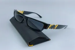 Toppkvalitet Mens Square Solglasögon 4369 Unisex Designer Luxury Rectangular Polarized Sunglasse Fashion Märke för män UV Protection2183693