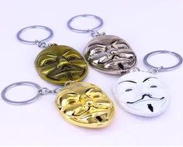 V dla Vendetta Key Chain Women Mężczyzn Maska Maska Kluczowa klawisza Pierścień Ring Pierścień Piekier Pudawir Prezenty 4styles GGA26528284415