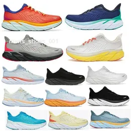 Clifton 8 Mens Running Shoes Hok Hola One Bondi Run Designer Woman Trainer Sports Free People Seaweed Blue Fog White Size US5 - 12