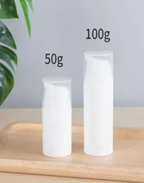 Plastic 50ml 100ml White Airless Pump Lotion Elmusion Bottle Women Cosmetic Pot Empty Cream Container F39706682052