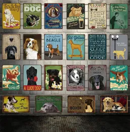 2021 Köpek Kuralları Komik Tasarlanmış Bulldog Beagle Büyük Danimarkalı Metal İşaret Teneke Poster Ev Dekoru Oturma Odası Mağazası Bar Duvar Sanat Resim 25604027